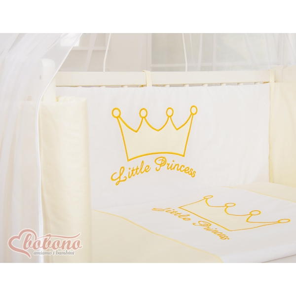 Ensemble de Linge de Lit 6 pcs pour Lit de Cododo Crème Prince / Princess