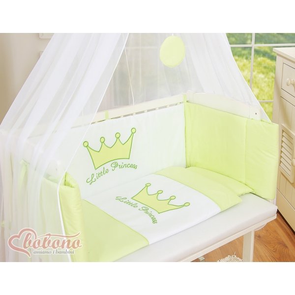 Ensemble de Linge de Lit 6 pcs pour Lit de Cododo Vert Prince / Princess