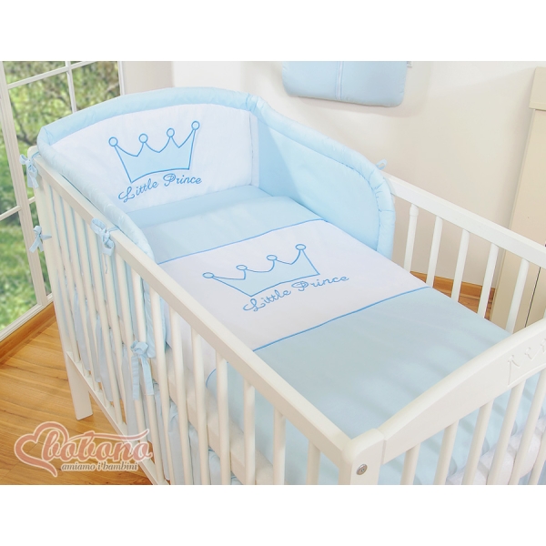 Ensemble de Linge de Lit Bébé 3 pcs Bleu Prince / Princess