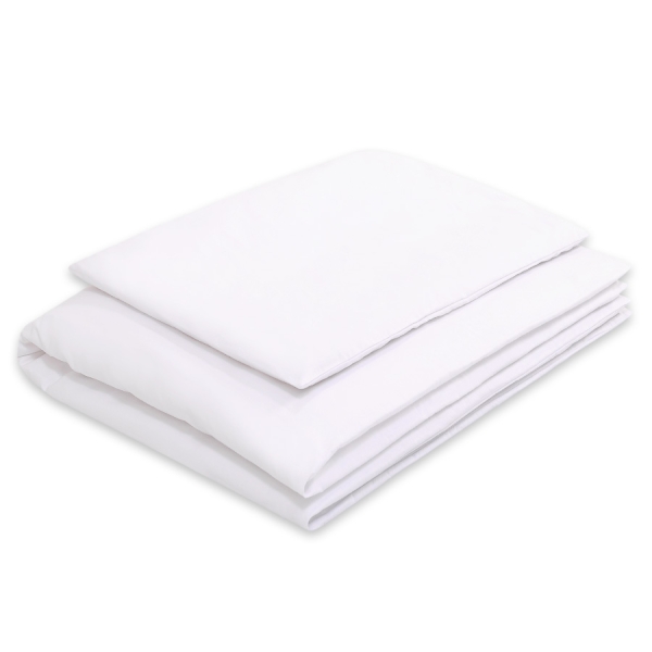 Ensemble de Linge de Lit de Lit pour Bébé 2 pcs  Blanc