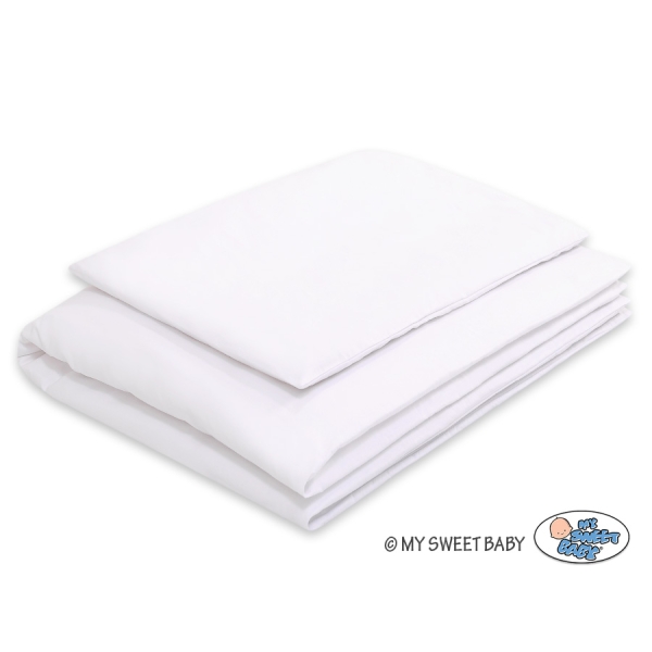 Ensemble de Linge de Lit de Lit pour Bébé 2 pcs  Blanc