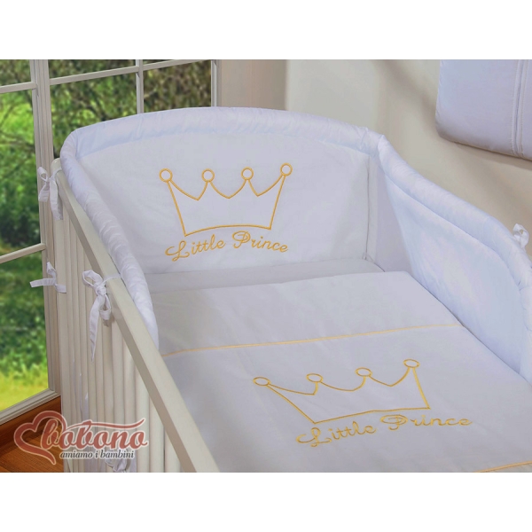 Ensemble de Linge de Lit de Lit pour Bébé 2 pcs Blanc Prince / Princess