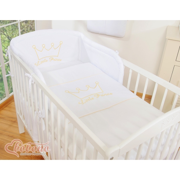 Ensemble de Linge de Lit de Lit pour Bébé 2 pcs Blanc Prince / Princess