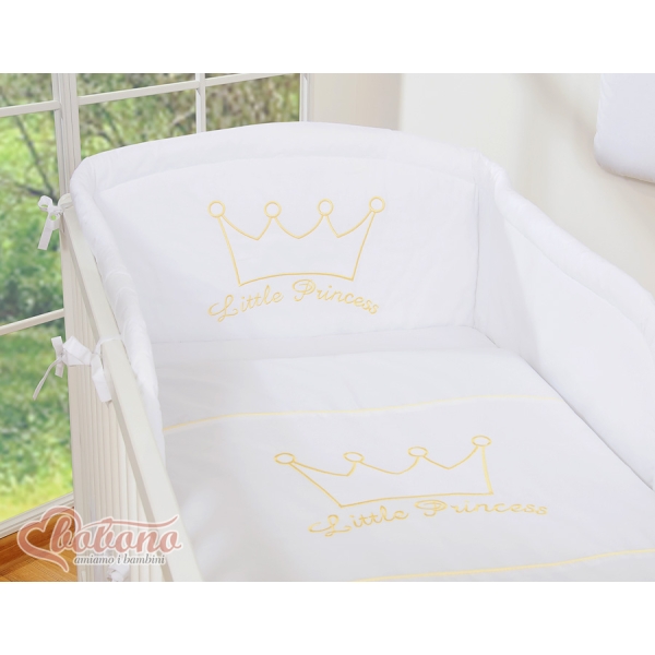 Ensemble de Linge de Lit de Lit pour Bébé 2 pcs Blanc Prince / Princess