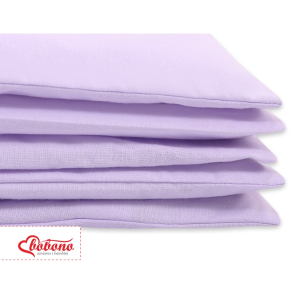 Ensemble de Linge de Lit de Lit pour Bébé 2 pcs Lila Cœurs