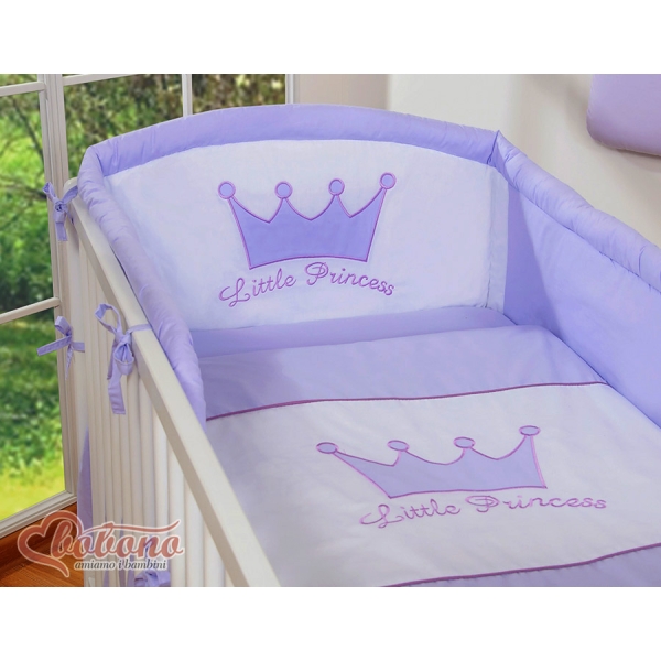 Ensemble de Linge de Lit de Lit pour Bébé 2 pcs Lila Prince / Princess