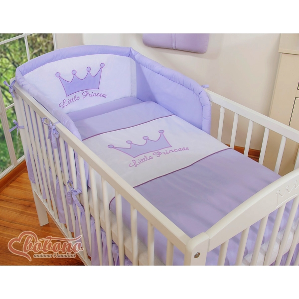 Ensemble de Linge de Lit de Lit pour Bébé 2 pcs Lila Prince / Princess