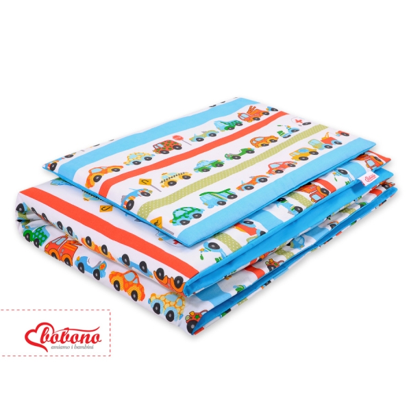 Ensemble de Linge de Lit Enfant 2 pcs 100x135 MINI Bleu Voitures