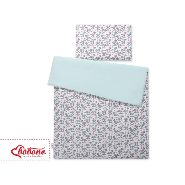 Ensemble de Linge de Lit Enfant 2 pcs 100x135 MINI Chevaux à Bascule