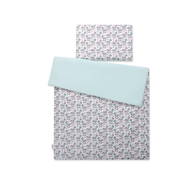 Ensemble de Linge de Lit Enfant 2 pcs 100x135 MINI Chevaux à Bascule