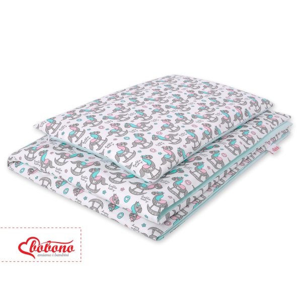 Ensemble de Linge de Lit Enfant 2 pcs 100x135 MINI Chevaux à Bascule