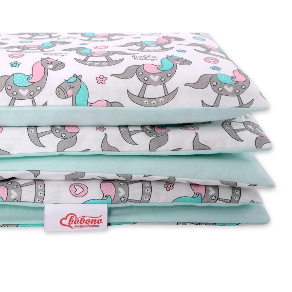Ensemble de Linge de Lit Enfant 2 pcs 100x135 MINI Chevaux à Bascule