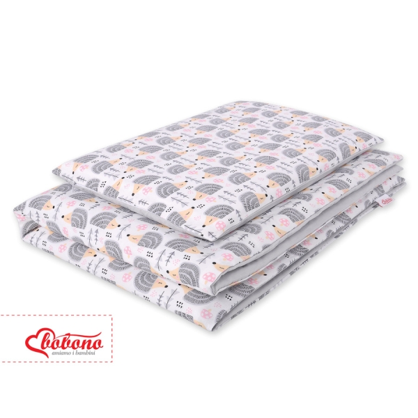 Ensemble de Linge de Lit Enfant 2 pcs 100x135 MINI Gris Hérissons