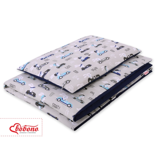 Ensemble de Linge de Lit Enfant 2 pcs 100x135 MINI Gris Lapins