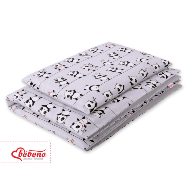Ensemble de Linge de Lit Enfant 2 pcs 100x135 MINI Gris Panda