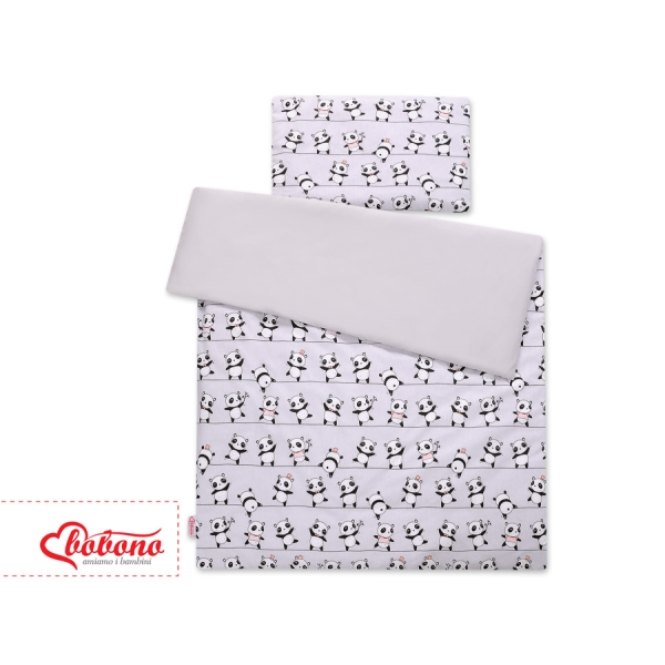 Ensemble de Linge de Lit Enfant 2 pcs 100x135 MINI Gris Panda