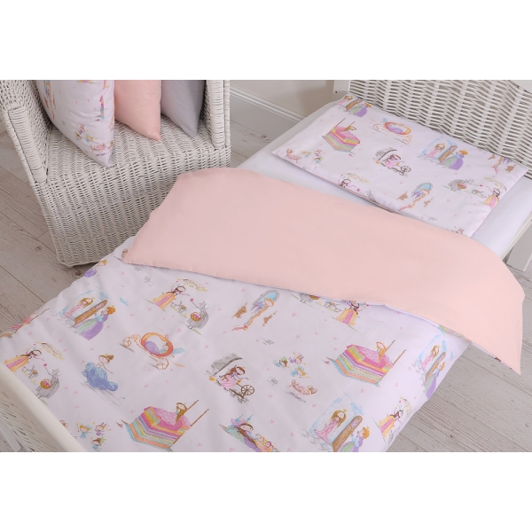 Ensemble de Linge de Lit Enfant 2 pcs 100x135 MINI Princesse de Conte de Fées