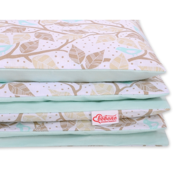 Ensemble de Linge de Lit Enfant 2 pcs 140x200 cm JUNIOR Beige Feuilles