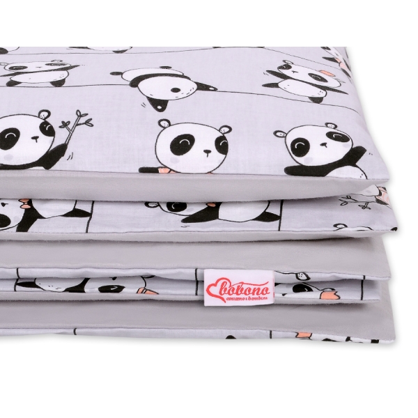 Ensemble de Linge de Lit Enfant 2 pcs 140x200 cm JUNIOR Gris Panda