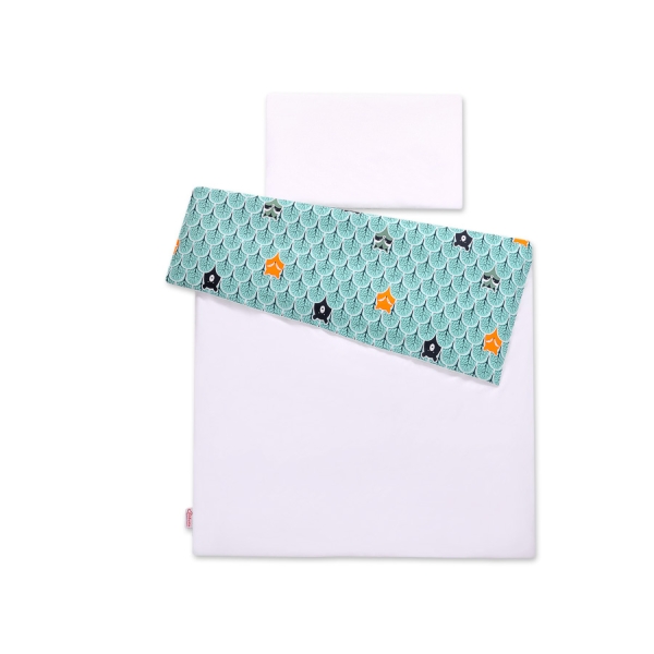 Ensemble de Linge de Lit Enfant 2 pcs 140x200 cm JUNIOR Menthe Arbres