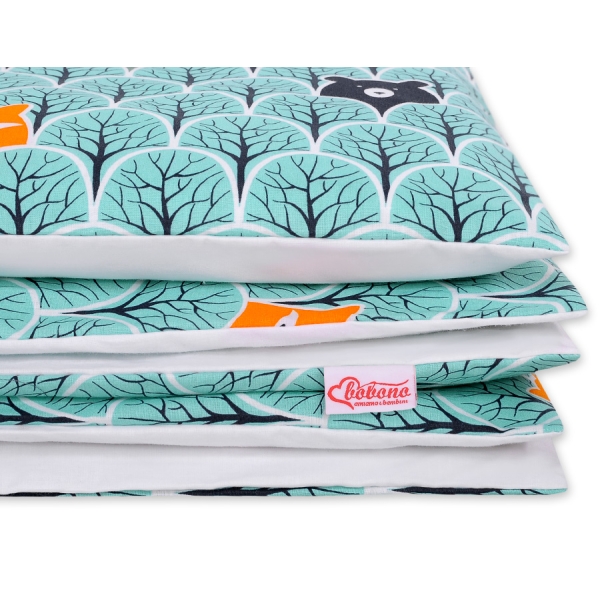Ensemble de Linge de Lit Enfant 2 pcs 140x200 cm JUNIOR Menthe Arbres