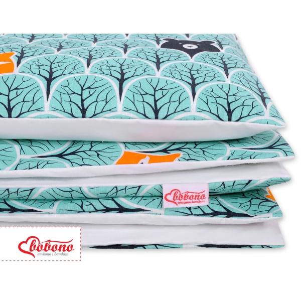 Ensemble de Linge de Lit Enfant 2 pcs 140x200 cm JUNIOR Menthe Arbres