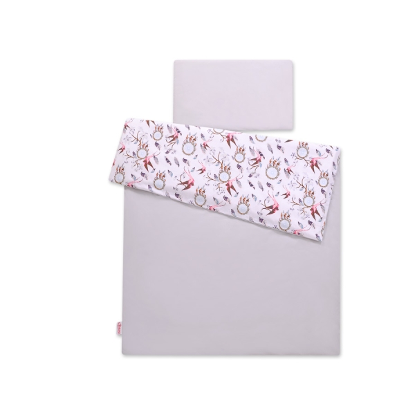 Ensemble de Linge de Lit Enfant 2 pcs 140x200 cm JUNIOR Rose Hirondelle