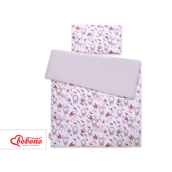 Ensemble de Linge de Lit Enfant 2 pcs 140x200 cm JUNIOR Rose Hirondelle