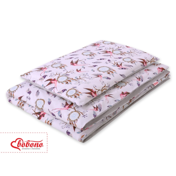 Ensemble de Linge de Lit Enfant 2 pcs 140x200 cm JUNIOR Rose Hirondelle