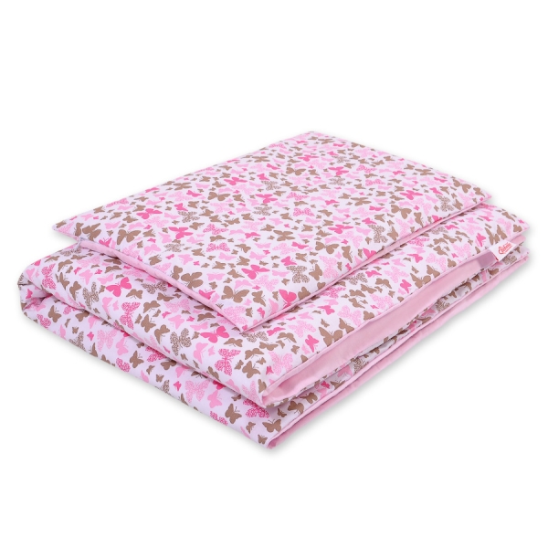 Ensemble de Linge de Lit Enfant 2 pcs 140x200 cm JUNIOR Rose Papillons