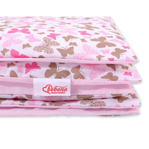 Ensemble de Linge de Lit Enfant 2 pcs 140x200 cm JUNIOR Rose Papillons