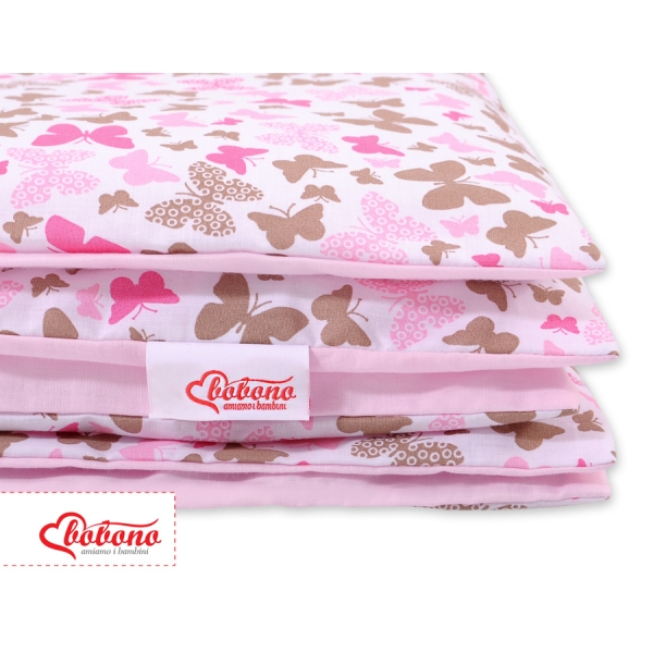Ensemble de Linge de Lit Enfant 2 pcs 140x200 cm JUNIOR Rose Papillons