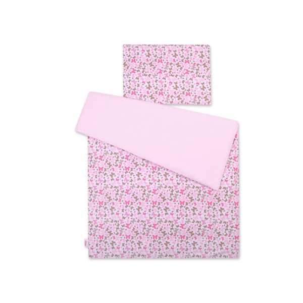 Ensemble de Linge de Lit Enfant 2 pcs 140x200 cm JUNIOR Rose Papillons