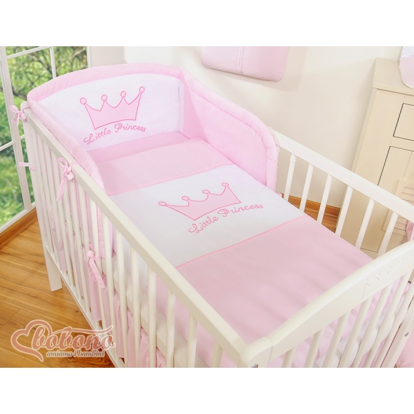 Ensemble de Linge de Lit pour Bébé 3 pcs Rose Prince / Princess