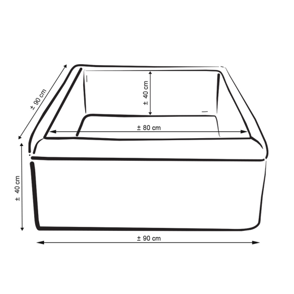 Piscine à Balles Minky avec Balles 200pcs Carrée Gris à Étoiles