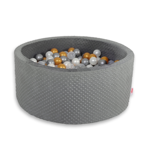 Piscine à Balles Gris Anthracite Minky avec Balles 200pcs