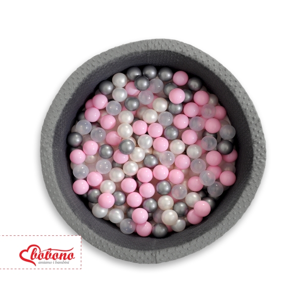 Piscine à Balles Gris Anthracite Minky avec Balles 200pcs