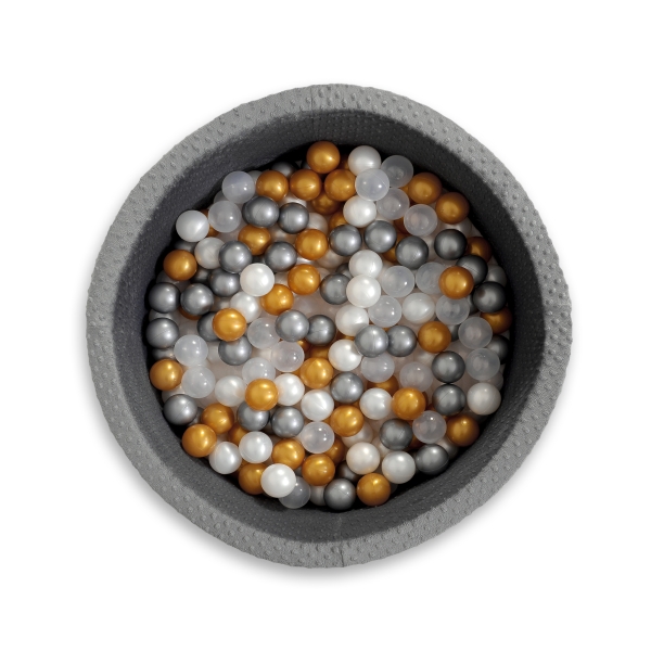 Piscine à Balles Gris Anthracite Minky avec Balles 200pcs
