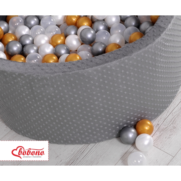 Piscine à Balles Gris Anthracite Minky avec Balles 200pcs