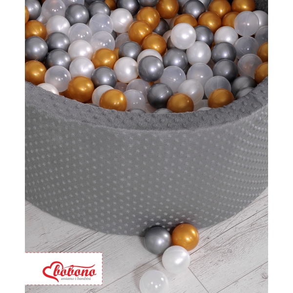 Piscine à Balles Gris Anthracite Minky avec Balles 200pcs