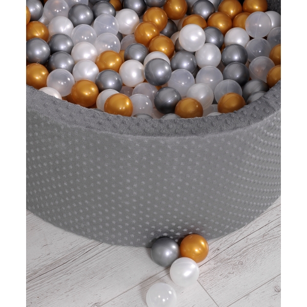 Piscine à Balles Gris Anthracite Minky avec Balles 200pcs