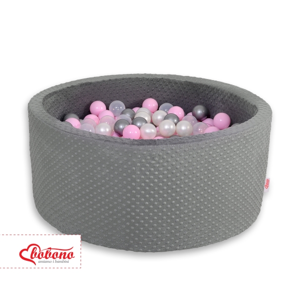 Piscine à Balles Gris Anthracite Minky avec Balles 200pcs