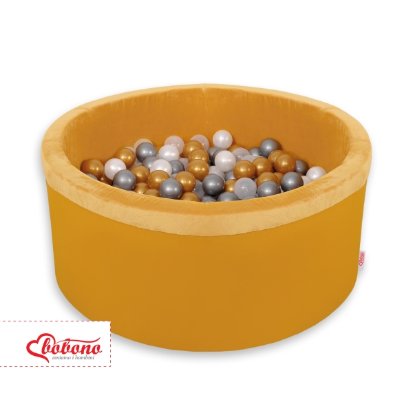 Piscine à Balles Minky avec Balles 200pcs Moutarde