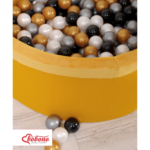Piscine à Balles Minky avec Balles 200pcs Moutarde