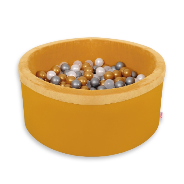 Piscine à Balles Minky avec Balles 200pcs Moutarde