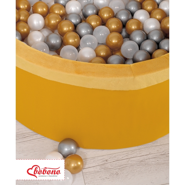 Piscine à Balles Minky avec Balles 200pcs Moutarde