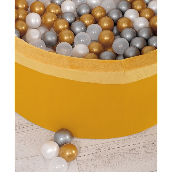 Piscine à Balles Minky avec Balles 200pcs Moutarde