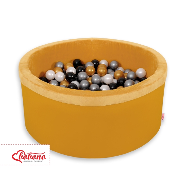 Piscine à Balles Minky avec Balles 200pcs Moutarde