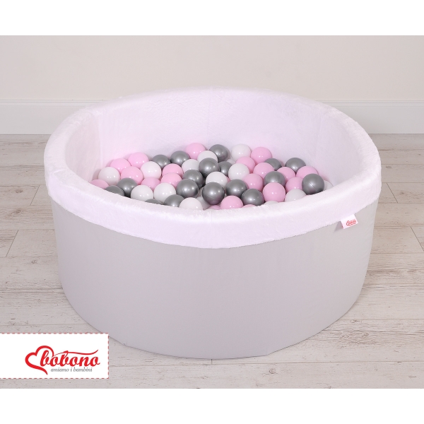 Piscine à Balles Minky avec Balles 200pcs Gris