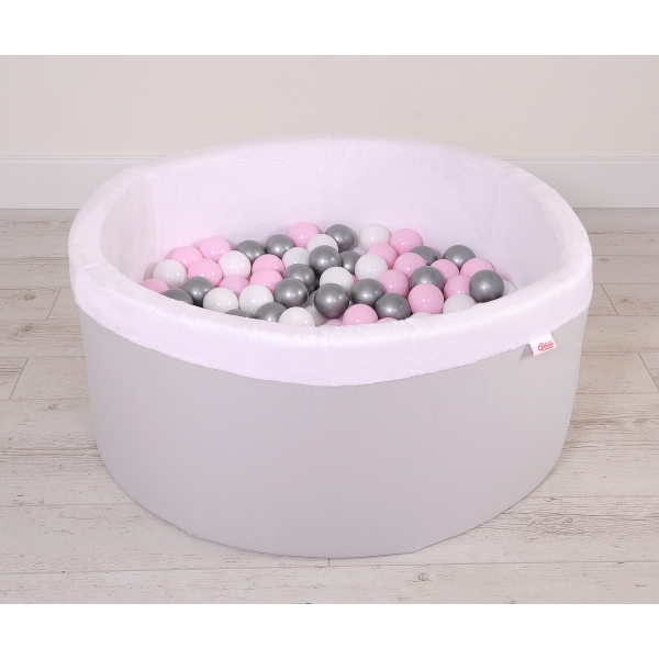 Piscine à Balles Minky avec Balles 200pcs Gris